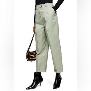 Topshop Charley Chino Pants Size 10 Light Green